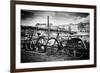 Parisian bikes - Pont des Arts - Paris - France-Philippe Hugonnard-Framed Photographic Print