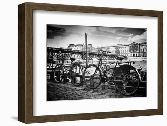 Parisian bikes - Pont des Arts - Paris - France-Philippe Hugonnard-Framed Photographic Print