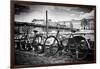 Parisian bikes - Pont des Arts - Paris - France-Philippe Hugonnard-Framed Photographic Print