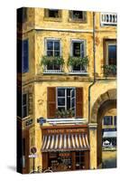 Parisian Bistro and Butcher Shop-Marilyn Dunlap-Stretched Canvas