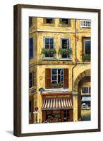 Parisian Bistro and Butcher Shop-Marilyn Dunlap-Framed Art Print