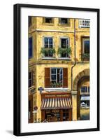 Parisian Bistro and Butcher Shop-Marilyn Dunlap-Framed Art Print