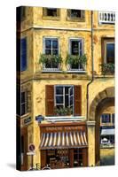 Parisian Bistro and Butcher Shop-Marilyn Dunlap-Stretched Canvas