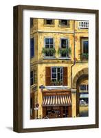 Parisian Bistro and Butcher Shop-Marilyn Dunlap-Framed Art Print