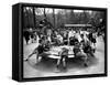 Parisian Children Riding Merry Go Round in a Playground-Alfred Eisenstaedt-Framed Stretched Canvas