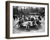 Parisian Children Riding Merry Go Round in a Playground-Alfred Eisenstaedt-Framed Photographic Print