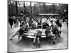 Parisian Children Riding Merry Go Round in a Playground-Alfred Eisenstaedt-Mounted Photographic Print
