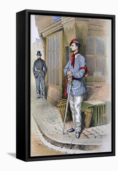 Parisian Civic Guard, 1887-A Lemercier-Framed Stretched Canvas