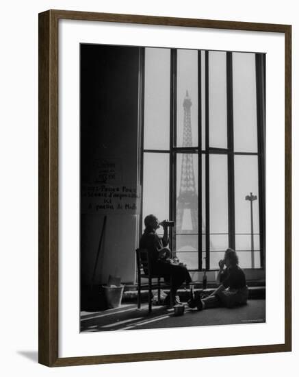 Parisian Cleaning Women Eating Lunch by a Window-Yale Joel-Framed Photographic Print