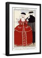 Parisian Clothing: Fancy Dress after Longhi, 1913-Georges Barbier-Framed Giclee Print