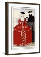 Parisian Clothing: Fancy Dress after Longhi, 1913-Georges Barbier-Framed Giclee Print