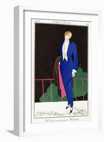Parisian Clothing: New Frock Coat by Kriegk, 1913-Charles Martin-Framed Giclee Print