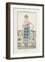 Parisian Costume Illustration-null-Framed Art Print