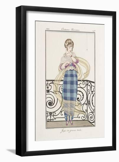 Parisian Costume Illustration-null-Framed Art Print