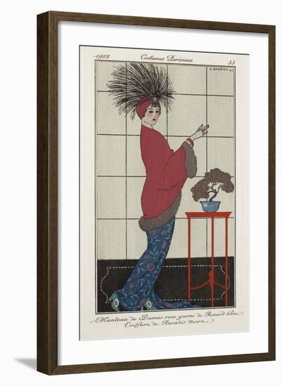 Parisian Costume Illustration-null-Framed Art Print