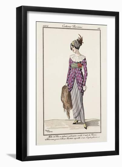 Parisian Costume Illustration-null-Framed Art Print