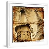 Parisian Details - Toned Picture In Retro Style-Maugli-l-Framed Art Print