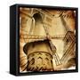 Parisian Details - Toned Picture In Retro Style-Maugli-l-Framed Stretched Canvas