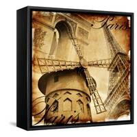Parisian Details - Toned Picture In Retro Style-Maugli-l-Framed Stretched Canvas