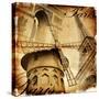 Parisian Details - Toned Picture In Retro Style-Maugli-l-Stretched Canvas