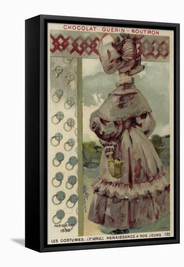 Parisian Fashions, 1830-null-Framed Stretched Canvas