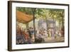 Parisian Flower Market-Eugene Auguste Deully-Framed Giclee Print