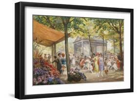 Parisian Flower Market-Eugene Auguste Deully-Framed Giclee Print
