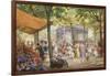 Parisian Flower Market-Eugene Auguste Deully-Framed Giclee Print