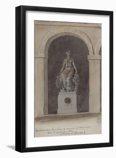 Parisian Fountains-Jean-Marie Amelin-Framed Giclee Print