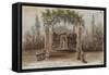 Parisian Fountains-Jean-Marie Amelin-Framed Stretched Canvas