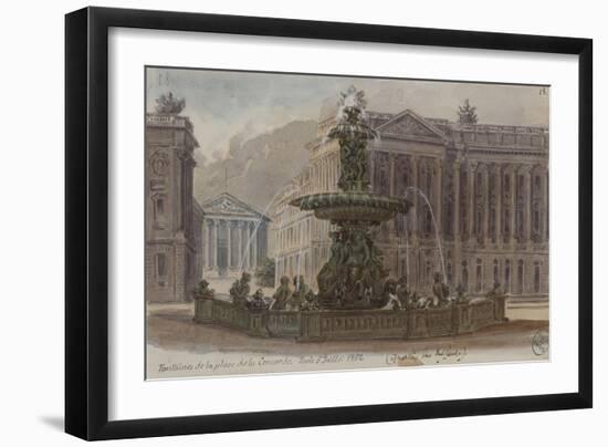 Parisian Fountains-Jean-Marie Amelin-Framed Giclee Print