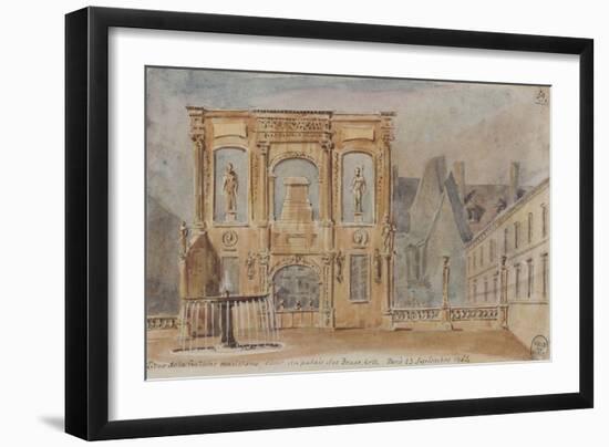 Parisian Fountains-Jean-Marie Amelin-Framed Giclee Print