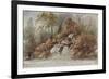 Parisian Fountains-Jean-Marie Amelin-Framed Giclee Print