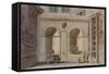 Parisian Fountains-Jean-Marie Amelin-Framed Stretched Canvas