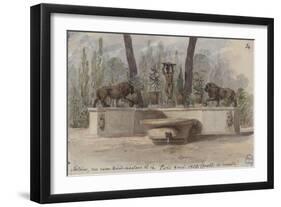 Parisian Fountains-Jean-Marie Amelin-Framed Giclee Print