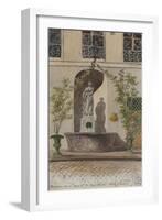 Parisian Fountains-Jean-Marie Amelin-Framed Giclee Print