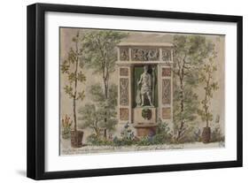 Parisian Fountains-Jean-Marie Amelin-Framed Giclee Print