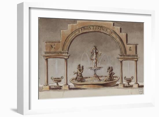 Parisian Fountains-Jean-Marie Amelin-Framed Giclee Print