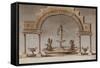 Parisian Fountains-Jean-Marie Amelin-Framed Stretched Canvas