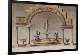 Parisian Fountains-Jean-Marie Amelin-Framed Giclee Print