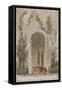 Parisian Fountains-Jean-Marie Amelin-Framed Stretched Canvas