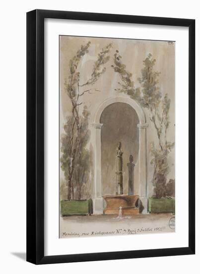 Parisian Fountains-Jean-Marie Amelin-Framed Giclee Print