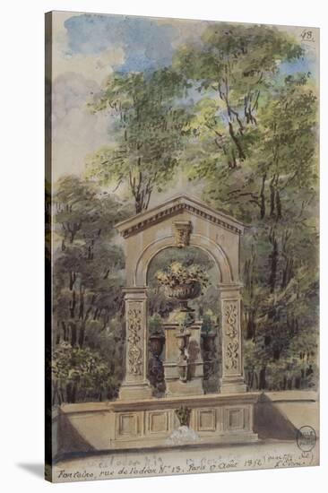 Parisian Fountains-Jean-Marie Amelin-Stretched Canvas