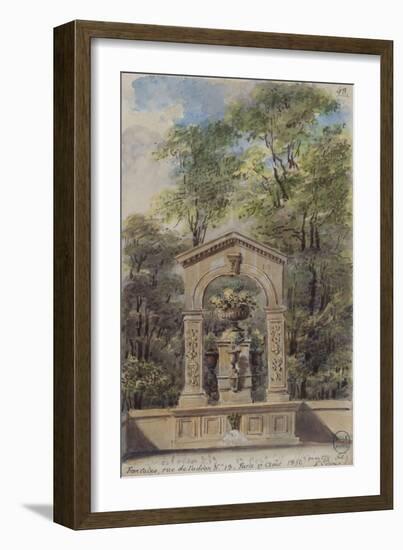 Parisian Fountains-Jean-Marie Amelin-Framed Giclee Print