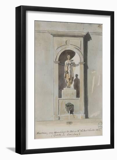 Parisian Fountains-Jean-Marie Amelin-Framed Giclee Print