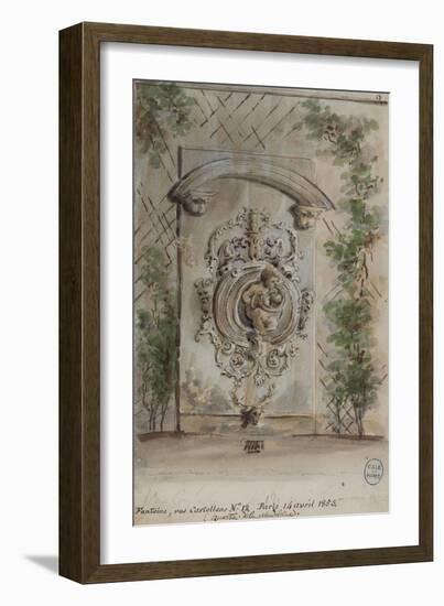 Parisian Fountains-Jean-Marie Amelin-Framed Giclee Print