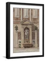 Parisian Fountains-Jean-Marie Amelin-Framed Giclee Print