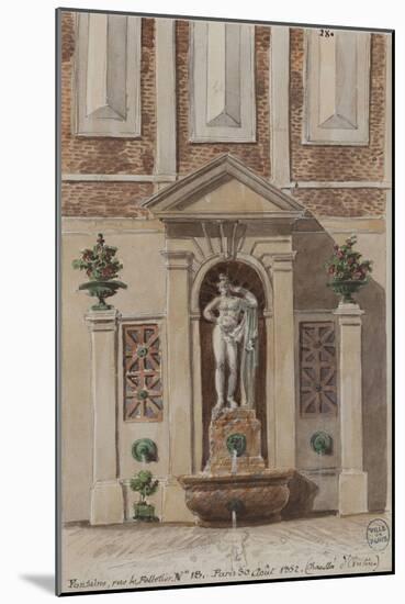 Parisian Fountains-Jean-Marie Amelin-Mounted Giclee Print