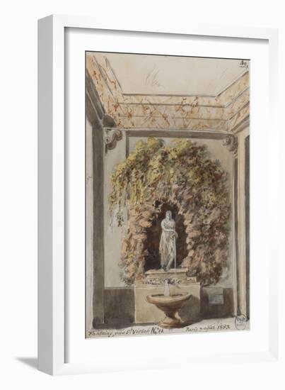 Parisian Fountains-Jean-Marie Amelin-Framed Giclee Print