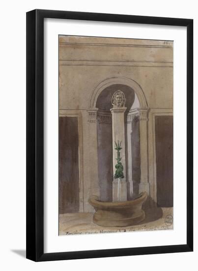 Parisian Fountains-Jean-Marie Amelin-Framed Giclee Print